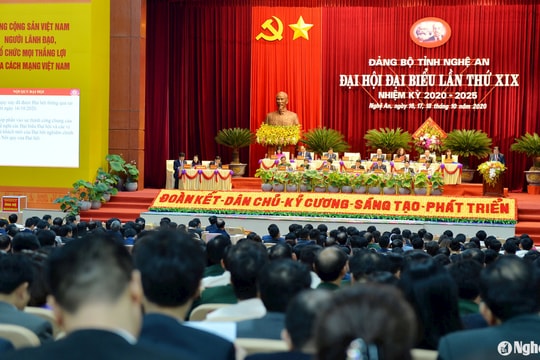 Số lượng đại biểu đại hội đảng bộ các cấp nhiệm kỳ 2025 - 2030 ở Nghệ An