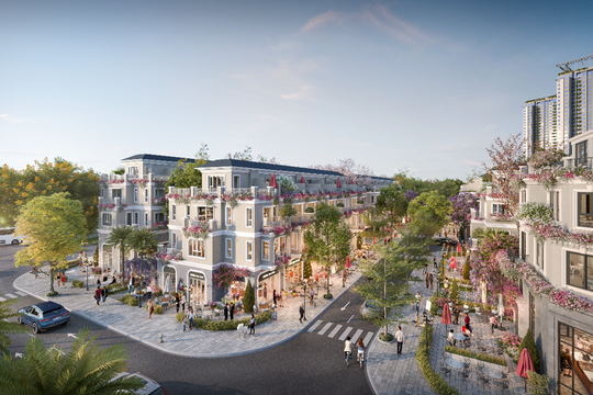 Không gian mua sắm sôi động tại nhà phố quảng trường đầu tiên tại Nghệ An