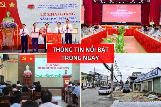 Nghệ An: Thông tin nổi bật ngày 4/10