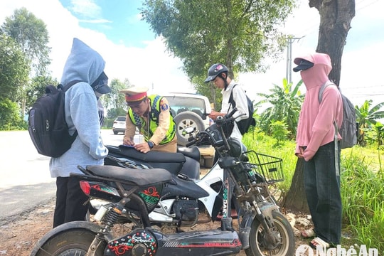 Trên 200 học sinh ở Nghệ An bị xử phạt vì chưa đủ tuổi điều khiển phương tiện