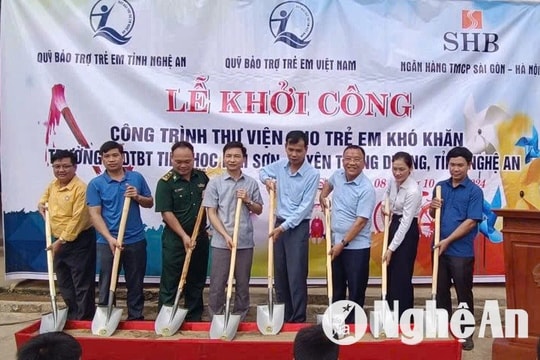 Khởi công xây dựng thư viện Trường Tiểu học xã Mai Sơn, huyện Tương Dương