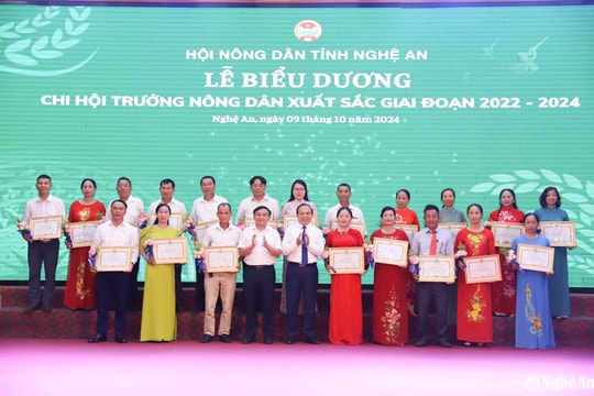 Nghệ An tôn vinh 60 chi hội trưởng nông dân xuất sắc