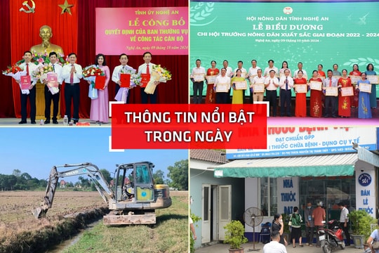 Nghệ An: Thông tin nổi bật ngày 9/10