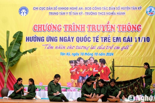 Nhiều thông điệp ý nghĩa hưởng ứng Ngày Quốc tế trẻ em gái tại Nghệ An