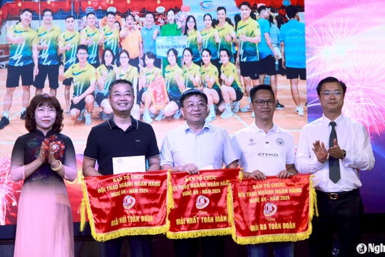 Bế mạc và trao giải Hội thao ngành Ngân hàng Nghệ An năm 2024