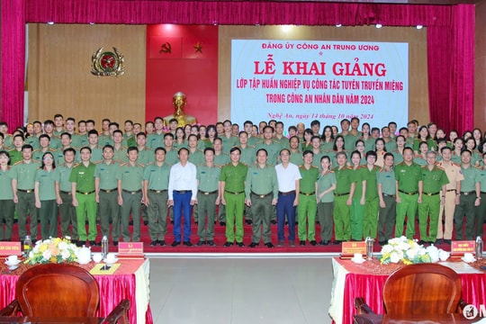 Công an 31 tỉnh, thành phố tham gia tập huấn nghiệp vụ công tác tuyên truyền miệng tại Nghệ An