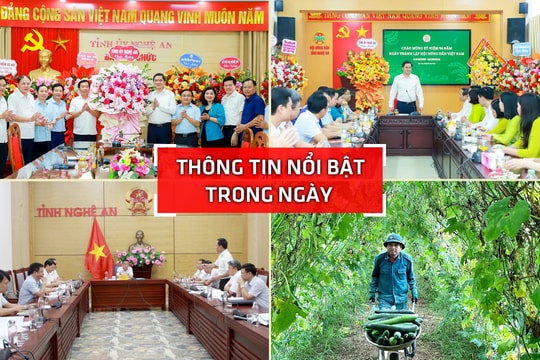 Nghệ An: Thông tin nổi bật ngày 14/10