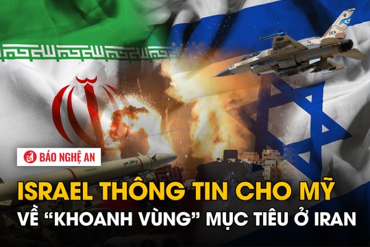 Israel thông tin cho Mỹ về ‘khoanh vùng’ mục tiêu ở Iran