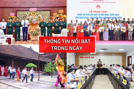 Nghệ An: Thông tin nổi bật ngày 15/10
