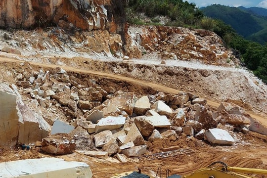 Một công ty khai thác đá ở Nghệ An bị phạt 355 triệu đồng