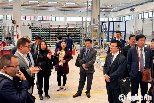 Phó Chủ tịch UBND tỉnh Nghệ An Bùi Đình Long thăm, làm việc tại Cộng hòa Italia