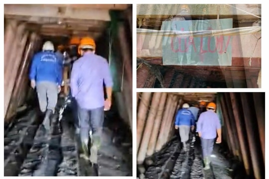 Hầm lò của Công ty TNHH Thiếc Hà An vẫn có nước 'nhiễm axit' tràn ra môi trường???