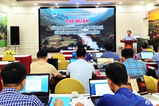 Tập huấn sử dụng phần mềm giám sát đánh giá chi trả dịch vụ môi trường rừng