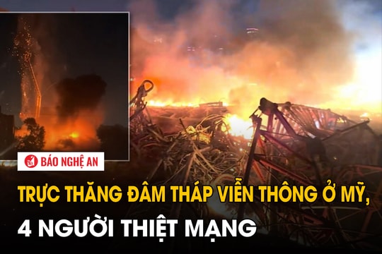 Trực thăng đâm tháp viễn thông ở Mỹ, 4 người thiệt mạng