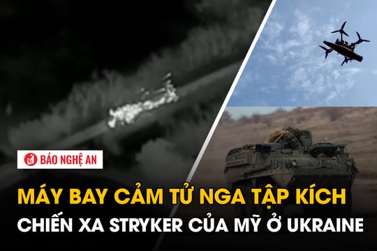 Máy bay cảm tử Nga tập kích chiến xa Stryker của Mỹ ở Ukraine