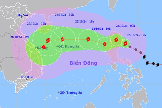Bão số 6 Trà Mi vào Biển Đông hôm nay 24/10