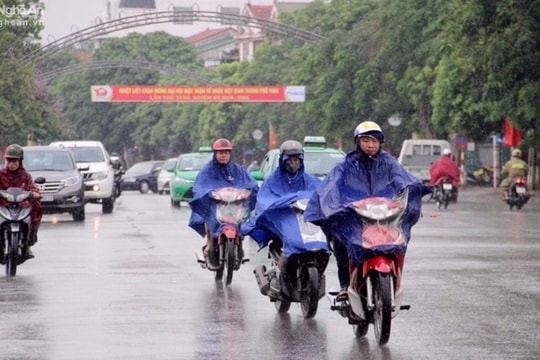 Thời tiết Nghệ An ngày 27/10: Có nơi mưa vừa, mưa to và dông