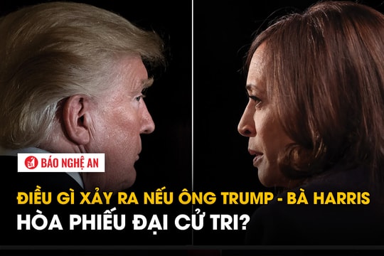 Điều gì xảy ra nếu ông Trump - bà Harris hòa phiếu đại cử tri?