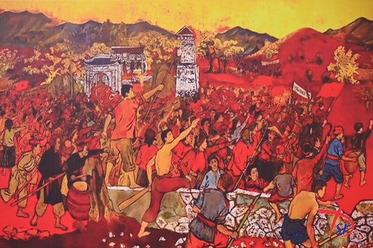 Tranh Xô viết Nghệ Tĩnh khắc họa khí thế đấu tranh sôi sục của nhân dân