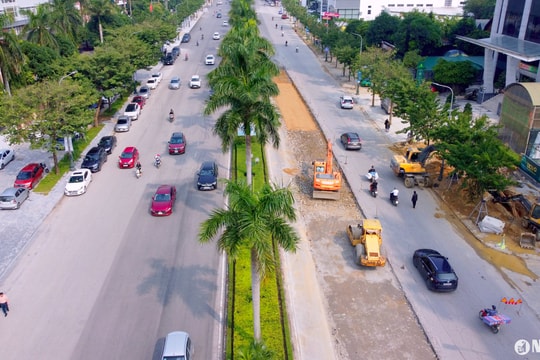 Đẩy nhanh tiến độ hoàn thiện dự án nâng cấp Đại lộ Lê Nin, TP Vinh