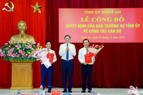 Ban Thường vụ Tỉnh ủy Nghệ An luân chuyển, chỉ định Phó Bí thư Huyện ủy các huyện Yên Thành, Quế Phong