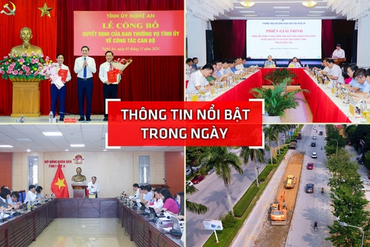 Nghệ An: Thông tin nổi bật ngày 1/11