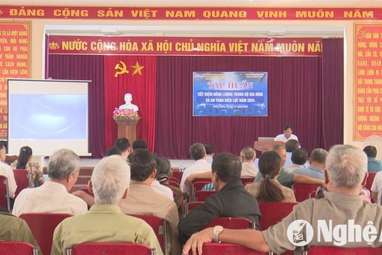 Tập huấn chương trình sử dụng năng lượng tiết kiệm và hiệu quả