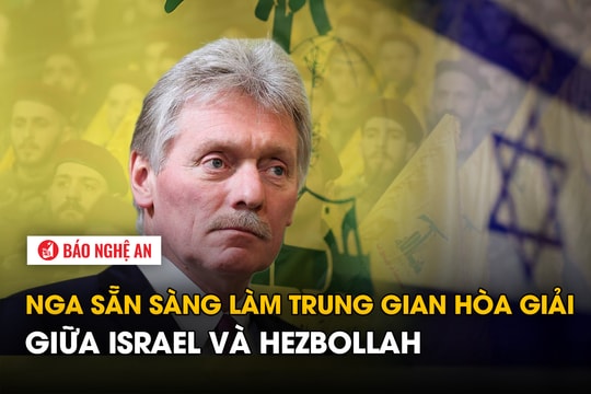 Nga sẵn sàng làm trung gian hòa giải giữa Israel và Hezbollah