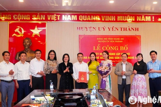 Đảng bộ huyện Yên Thành thành lập 2 chi bộ đảng trong doanh nghiệp tư nhân