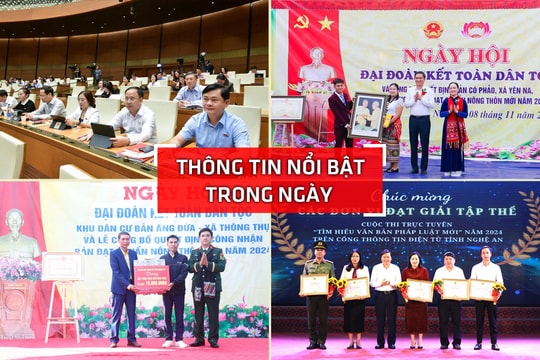 Nghệ An: Thông tin nổi bật ngày 8/11