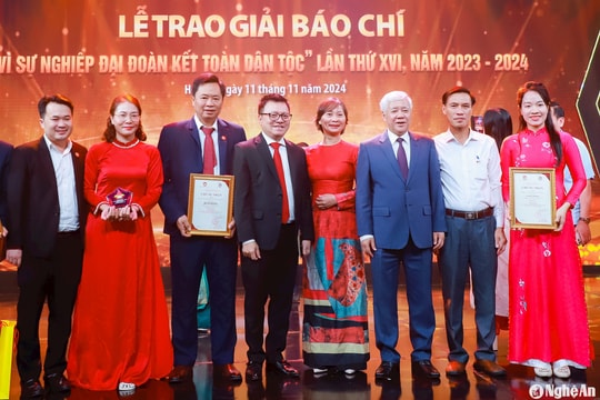 Báo Nghệ An đoạt giải B và C Giải báo chí 'Vì sự nghiệp Đại đoàn kết toàn dân tộc'