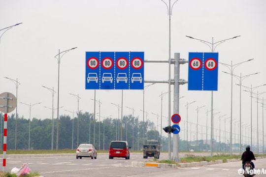 Nâng tốc độ tối đa trên tuyến Đại lộ Vinh - Cửa Lò lên 80 km/h từ ngày 15/11