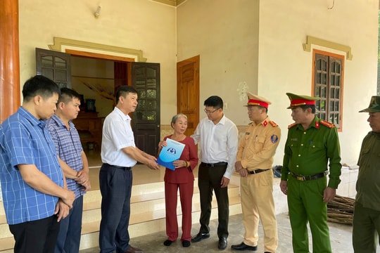 Ban An toàn giao thông tỉnh thăm các gia đình có nạn nhân tử vong do tai nạn giao thông
