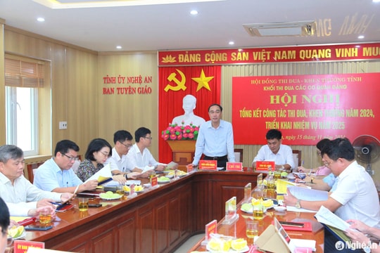 Khối thi đua các cơ quan Đảng tổng kết thi đua, khen thưởng năm 2024