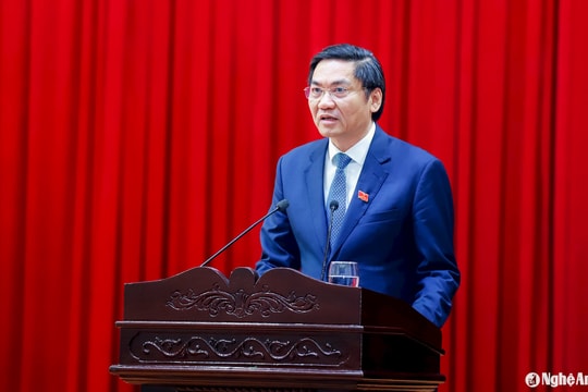 Phát biểu nhận nhiệm vụ của đồng chí Hoàng Nghĩa Hiếu - Phó Bí thư Thường trực Tỉnh uỷ, Chủ tịch HĐND tỉnh Nghệ An