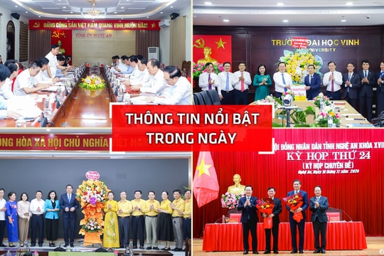 Nghệ An: Thông tin nổi bật ngày 18/11