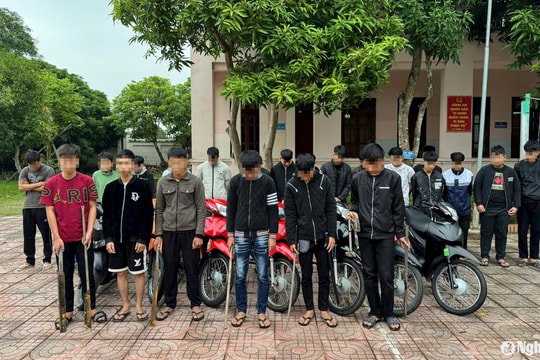 Khởi tố nhóm thanh niên Thanh Chương và Nam Đàn dùng dao kiếm rượt đuổi nhau