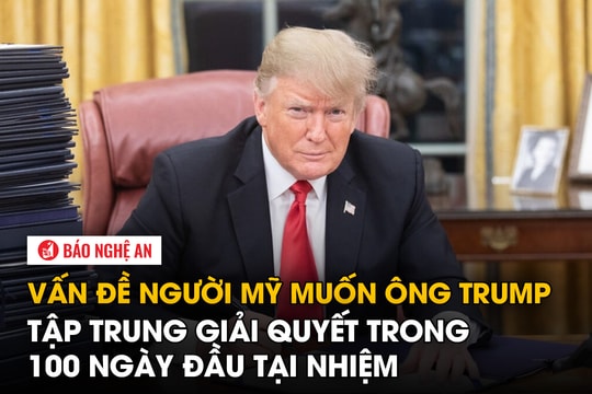 Vấn đề người Mỹ muốn ông Trump tập trung giải quyết trong 100 ngày đầu tại nhiệm
