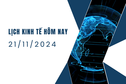 Lịch kinh tế ngày 21/11/2024, sự kiện kinh tế thế giới hôm nay