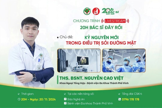 Livestream: '20h Bác sĩ đây rồi' - ‘Kỷ nguyên mới trong điều trị sỏi đường mật’