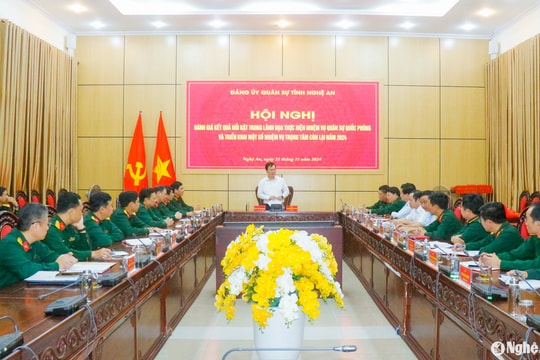 Đảng ủy Quân sự tỉnh Nghệ An tổ chức hội nghị triển khai các nhiệm vụ trọng tâm