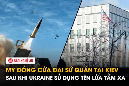 Mỹ đóng cửa đại sứ quán tại Kiev sau khi Ukraine sử dụng tên lửa tầm xa