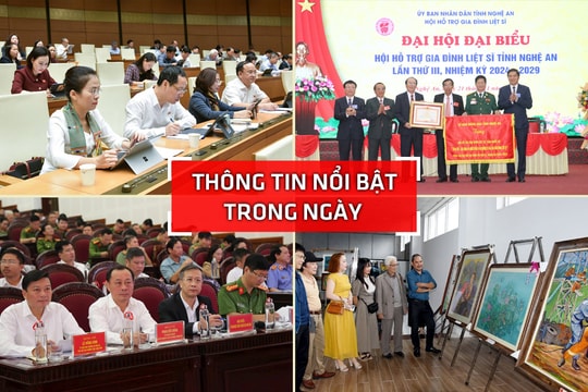Nghệ An: Thông tin nổi bật ngày 21/11