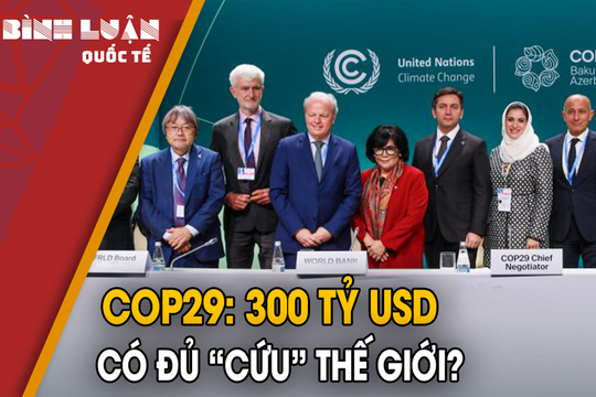 COP29: 300 tỷ USD có đủ “cứu” thế giới?