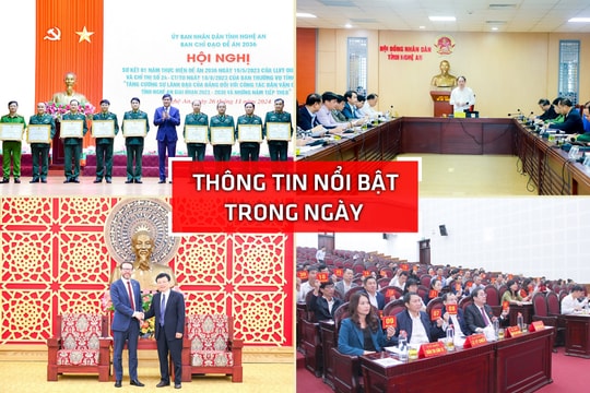 Nghệ An: Thông tin nổi bật ngày 26/11