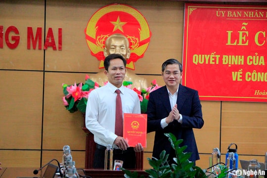 Đồng chí Bạch Hồng Sơn giữ chức Chánh Thanh tra thị xã Hoàng Mai