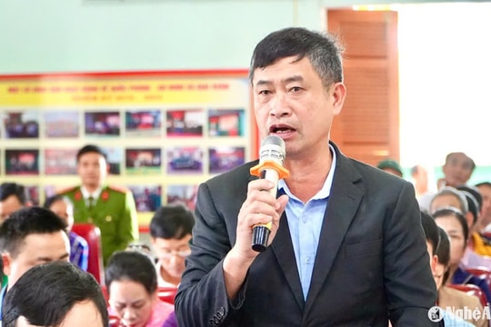 Cử tri huyện Tân Kỳ phản ánh việc cấp Giấy chứng nhận quyền sử dụng đất chậm, người dân phải đi lại nhiều lần