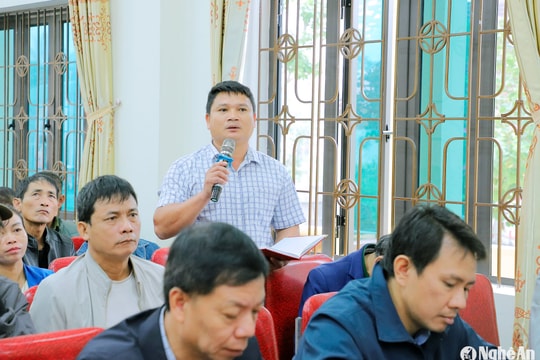 Đại biểu Quốc hội tiếp xúc cử tri thị xã Thái Hòa