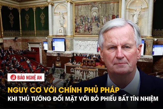 Nguy cơ với Chính phủ Pháp khi Thủ tướng đối mặt với bỏ phiếu bất tín nhiệm