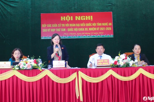 Đại biểu Quốc hội tiếp xúc cử tri tại huyện Yên Thành